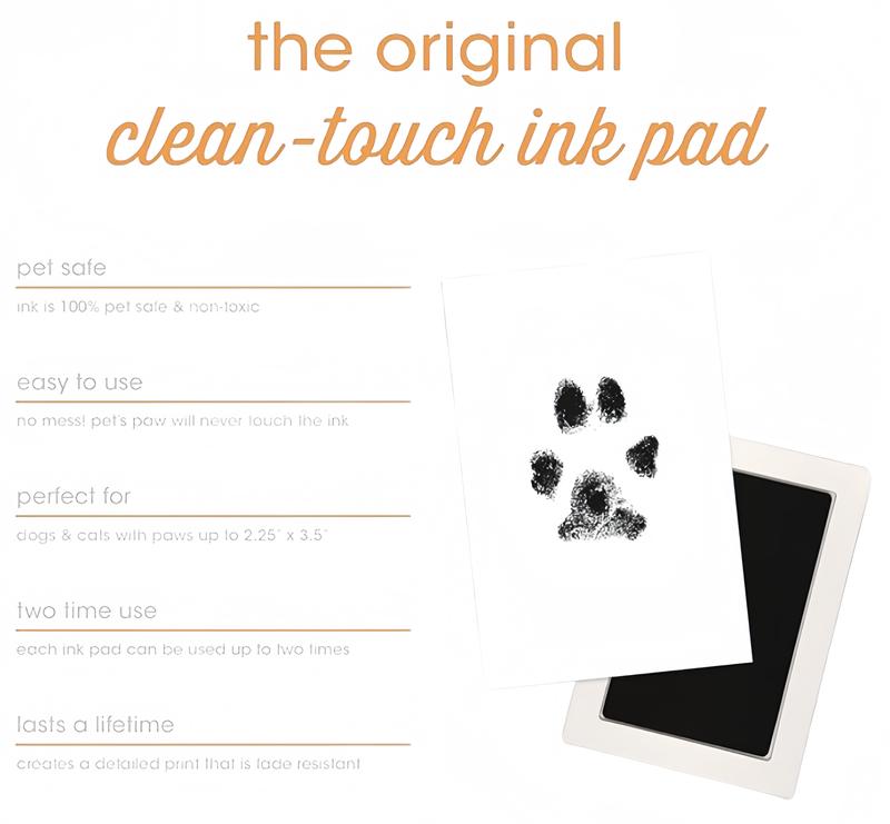 Larleaf Paw Print Kit, 4-Pcs Ink Pads + 2 Photo Frame, Mess-Free Paw Print Stamp Pad for Dogs & Cats, Clean Touch Ink Pad, Dog Paw & Nose Print Kit, Keepsake Gift for Pet Dogs and Cats, Memorial Gift, Pet Memorials, Pet Paw