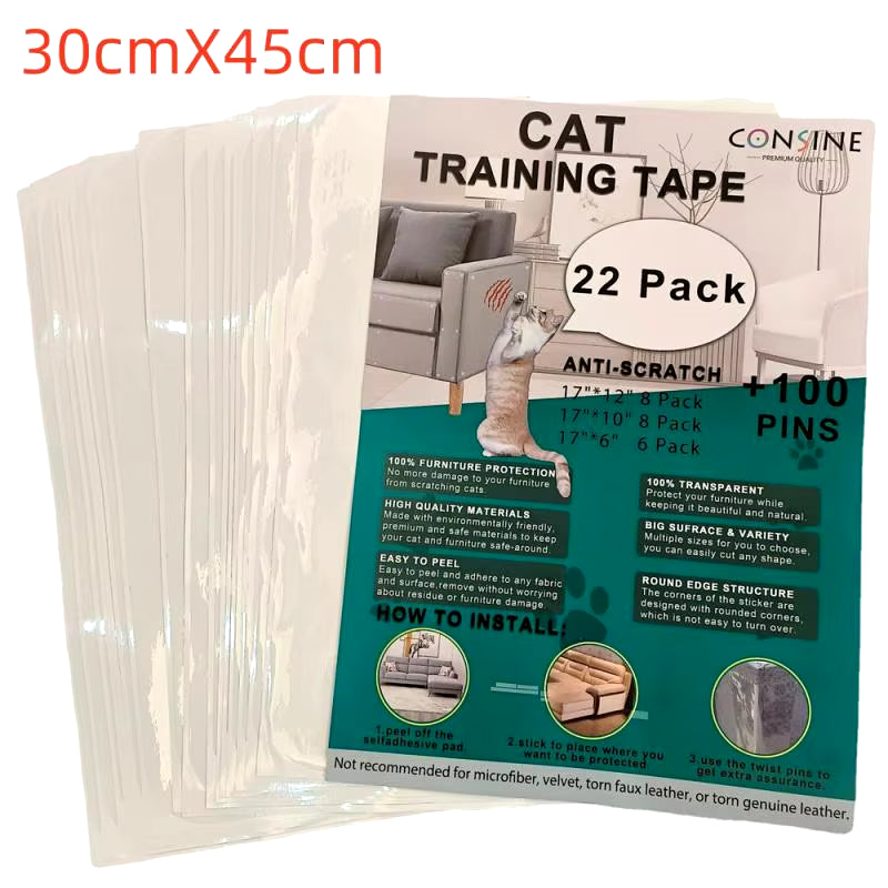 Cat Scratch Furniture Protector Couch Guard Protector Cat Scratch Repellent Pad for Furniture Anti-Scratch Training Tape for Cat