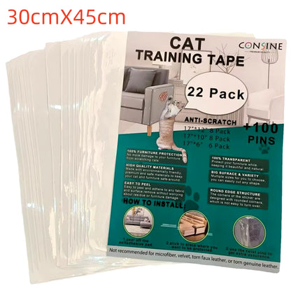 Cat Scratch Furniture Protector Couch Guard Protector Cat Scratch Repellent Pad for Furniture Anti-Scratch Training Tape for Cat