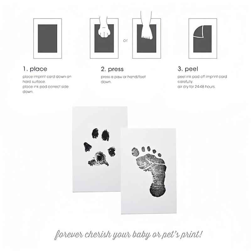 Larleaf Paw Print Kit, 4-Pcs Ink Pads + 2 Photo Frame, Mess-Free Paw Print Stamp Pad for Dogs & Cats, Clean Touch Ink Pad, Dog Paw & Nose Print Kit, Keepsake Gift for Pet Dogs and Cats, Memorial Gift, Pet Memorials, Pet Paw